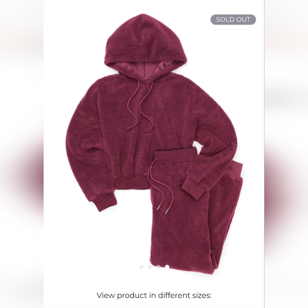 Adore sweatshirt & pant set wine set